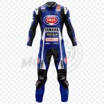 Yamaha Racing Suit – Blue Leather Biker Suit