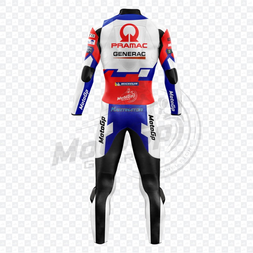 Jorge Martin Ducati Biker White Leather Suit MotoGP Suit MotoGP Gears