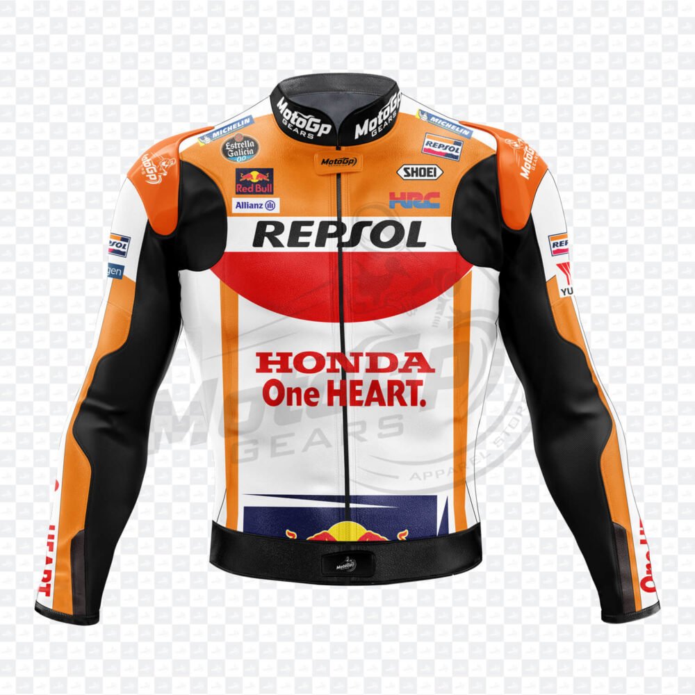 Get race-ready with marc marquez repsol 2022 motogp leather jacket – motogp gears » motogp gears