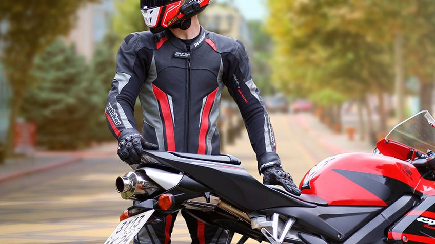 full leather bike suit