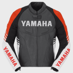 Yamaha Motorcycle Riding Gear CE Armored Motorbike Cowhide Leather Jacket