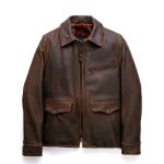 Bison Leather Motorcycle Racing Jacket – Full-Grain CE Armor – Wool Plaid Liner