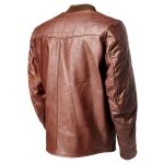 Brown Water-Resistant Cowhide Touring Motorcycle Jacket – Quilted Liner – CE Armor – view 2
